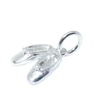 Ballet shoes sterling silver charm .925 x 1 Ballerina shoe charms