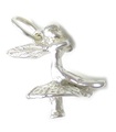 Fairy on Toadstool charm i sterling silver .925 x 1 Mushroom Faries berlocker