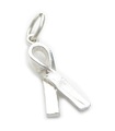 Charm in argento sterling con nastro di beneficenza .925 x 1 Ciondoli con nastri di memoria