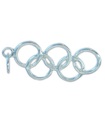 Sport Competition Rings ciondolo in argento sterling .925 x 1 s Ciondoli ad anello per giochi