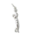 Ciondolo in argento sterling giocatore di basket .925 x 1 giocatori di basket