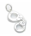 Charm de plata esterlina para esposas .925 x 1 Esposas de mano Ley Restricciones policiales