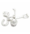 Riding Gear set sterling silver charm .925 x 1 Horse Rider charms