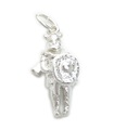 Charm de plata esterlina Guerrero vikingo .925 x 1 Charms vikingos