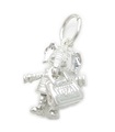 Éléphant avec breloque en argent sterling pour sac à main .925 x 1 breloques éléphants