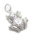 Grenouille - breloque crapaud en argent sterling .925 x 1 Grenouilles - breloques crapauds