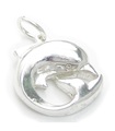 Charm colgante de plata de ley con delfines .925 x 1 Charms de delfines