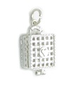 Chaton dans le panier mignon charme en argent sterling .925 x 1 chatons charmes