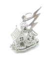 Haunted House opening sterling silver charm .925 x 1 Ghosts charms