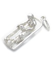 Dame beim Baden mit Badeente Sterling Silber Charm .925 x 1