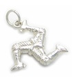 Isola di Man charm in argento sterling a 3 zampe .925 x 1 Manx Mann charms