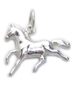 Horse 2D sterling silver charm .925 x 1 Horses charms