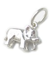 Elefante PEQUEÑO Charm de plata de ley .925 x 1 Charm de elefantes