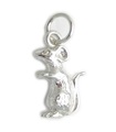 Rat - Mouse sterling silver charm .925 x 1 Rats - Mice Charms