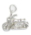 Breloque en argent sterling pour moto .925 x 1 Breloques pour motos