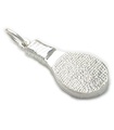 Charm in argento sterling mazza da ping pong da ping pong .925 x 1 pagaia