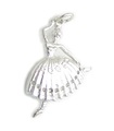 Ballet Dancer Large sterling silver charm .925 x 1 Ballerina charms