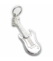 Charm de plata esterlina para guitarra eléctrica .925 x 1 Charms de banda musical