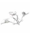 Chauve-souris LARGE pendentif à breloque en argent sterling .925 x 1 Bats Charms Pendants