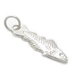 Charm de plata de ley Fish 2D .925 x 1 Charms de peces