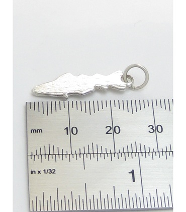 Large mouth Bass sterling silver charm .925 x 1 Fish Fishing charms. 