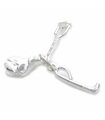 Sterling zilveren bedel voor paardrijden .925 Saddle Crop Stirrup Charms