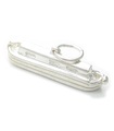 Kanal schmales Boot Sterling Silber Charm .925 x 1 Bootfahren Charms