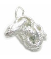 Charm de plata de ley Serpiente enrollada .925 x 1 Charm de Serpientes