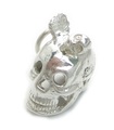 Totenkopf mit Wurm und Glibber Sterling Silber Charm .925 x 1 Totenkopf Charms