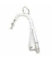 Charm in argento sterling canna da pesca .925 x 1 ciondoli canne pescatore