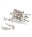 Mortar Board Black Board Sterling Silver Charm .925 x 1 Examination charms