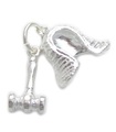 Judges Wig and Gavel sterling silver charm .925 x 1 Court Room charms