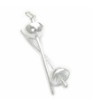 Swords Crossed Sterling Silver Charm .925 x 1 Folie ogrodzeniowe Sword Charms