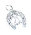 21 i Lucky Horseshoe sterling silver charm .925 x 1 21st Birthday charm