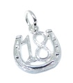 18 Hästsko sterling silver charm .925 x 1 Lucky 18 artister