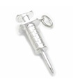 Spritze Sterling Silber Charm .925 x 1 Medicine Drugs Charms