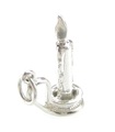 Bougie en porte-chandelier breloque en argent sterling .925 x 1 Bougies