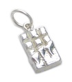 Chocolate Bar charm i sterling silver .925 x1 Godis Sweet Choc Bars berlocker