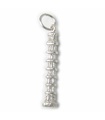 Schiefer Turm von Pisa Sterling Silber Charm .925 x1 Italien Wahrzeichen Charms