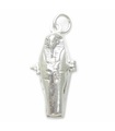 Charm sarcofago in argento sterling con mummia all'interno .925 x 1 Charms Egitto