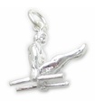 Charm de plata esterlina gimnasta en barras paralelas .925 x 1 Charms de atletismo