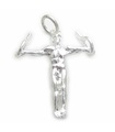 Ciondolo in argento sterling ginnasta su anelli .925 x 1 Ginnastica atletica