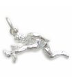 Breloque en argent sterling Jumper de haies .925 x 1 Breloques d'athlétisme de haies