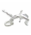 Charm de plata de ley con puente alto .925 x 1 Charms de gimnasta de atletismo