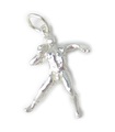 Shot Putter charm i sterling silver .925 x 1 friidrottsgymnast