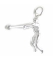 Charm de plata esterlina con lanzador de martillo .925 x 1 Charms de gimnasta de atletismo