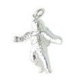 Charm de plata esterlina de astronauta .925 x 1 Colgantes de astronauta y espacio