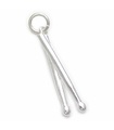 Drumsticks charm i sterling silver .925 x 1 Drum Sticks Music Band berlocker