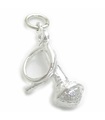 Charm micro en argent sterling .925 x 1 DJ Karaoke Singing charms