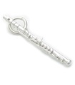 Flute sterling silver charm .925 x 1 Music Orchestra and Flutes charms